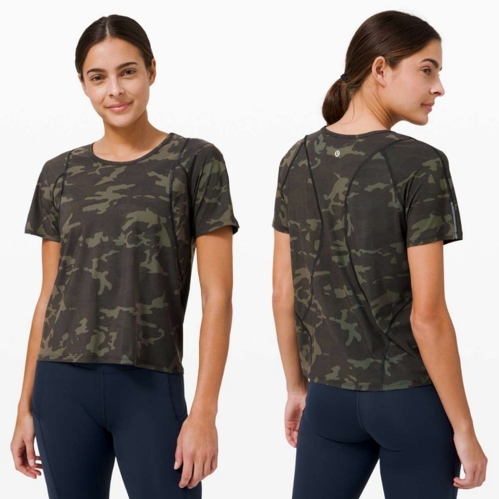 lululemon athletica Camo Green Women's Top